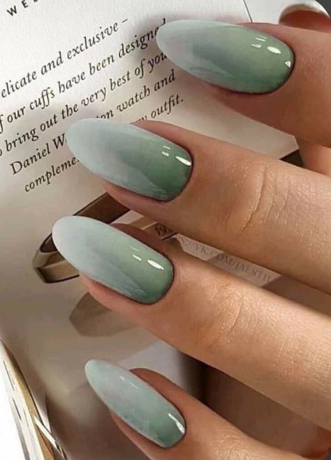 Simple Spring Nails, August Nails, Milky Nails, Nagel Tips, Green Nail, Casual Nails, Best Acrylic Nails, Chrome Nails, Green Nails