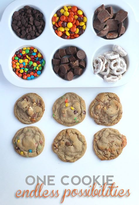 31 Recipes Using Halloween Candy - Love to be in the Kitchen Cookies And Cups, The Perfect Cookie, Cookie Base, Drop Cookies, Perfect Cookie, Tapenade, Yummy Sweets, How Sweet Eats, Eat Dessert