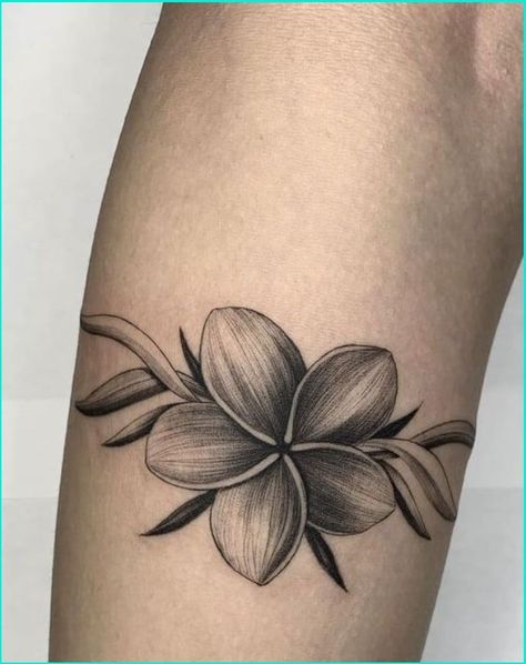 Hawaii Flower Tattoos, Plumeria Flower Tattoos, Frangipani Tattoo, Tattoo Bear, Tropical Flower Tattoos, Bird Collar, Hawaiian Flower Tattoos, Hawaiian Tattoos, Plumeria Tattoo