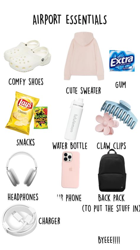 Plane Carry On Essentials Packing Lists, Essential Bag Travel, Long Flight Essentials Carry On Packing, What To Put In A Carry On Bag, Hand Bag Essentials List, Plane Bag Essentials, Stuff To Bring On A Plane, What To Pack For 3 Day Trip, Air Port Essentials