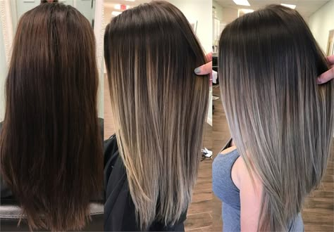 BALAYAGE JOURNEY: The Gentle Transformation - Hair Color - Modern Salon Rambut Brunette, Beautiful Hair Color, Brown Hair Balayage, Balayage Brunette, Hair Makeover, Brown Blonde Hair, Hair Color And Cut, Hair Color Balayage, Hair Painting