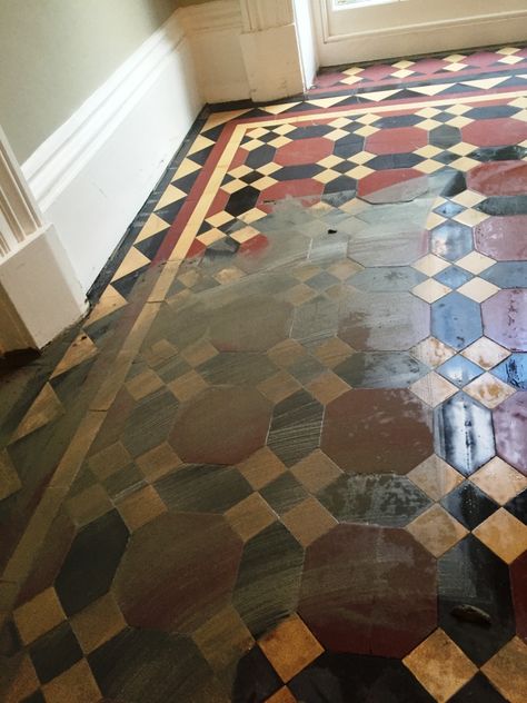 It’s fairly common for owners of older properties – especially houses those that are over 100 years old or more – to find original Victorian tiled flooring hidden underneath carpet. It can wait years for the tiles to be discovered, by which time they have amassed huge amounts of dirt and dust. Original Victorian Tiled Hallway, Milton Tiles Hallway, Georgian Tiled Hallway, Minton Tiles Hallway, Victorian Tiles Hallway, Victorian Tiled Hallway, Tessellated Tiles, Victorian Hallway Tiles, Hallway Tiles