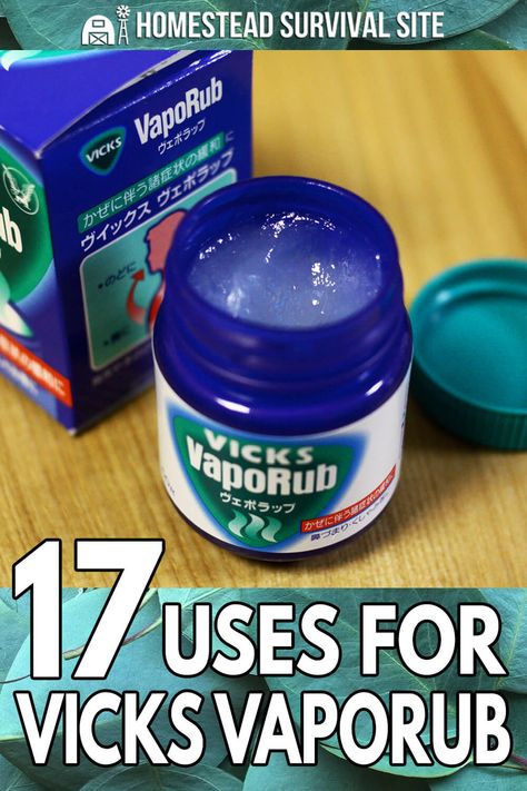 While most people use Vicks VapoRub when they have a cold, there are many other uses you might not know about. Some of these may surprise you. #homesteadsurvivalsite #vicks #vicksvaporub #frugal #repurpose Vicks Vapor Rub, Vicks Vapor, Vicks Vaporub Uses, Uses For Vicks, Vapor Rub, Healthy Diet Tips, Vicks Vaporub, Homestead Survival, Fitness Advice