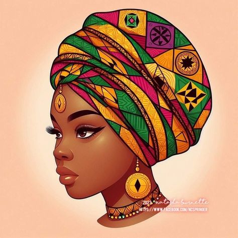 Africa Stickers, African Portraits Art, Rasta Art, African Art Projects, Africa Art Design, African Women Art, Fairy Drawings, Photoshop Design Ideas, African Art Paintings