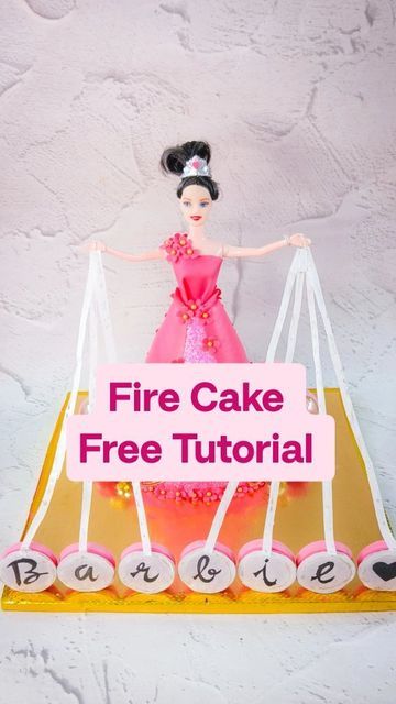 New Trend Cake Design, Flash Cake, Barbie Doll Birthday Cake, Fire Cake, Bomb Cake, Cake Designs For Girl, Doll Birthday Cake, New Birthday Cake, Buttercream Cake Decorating