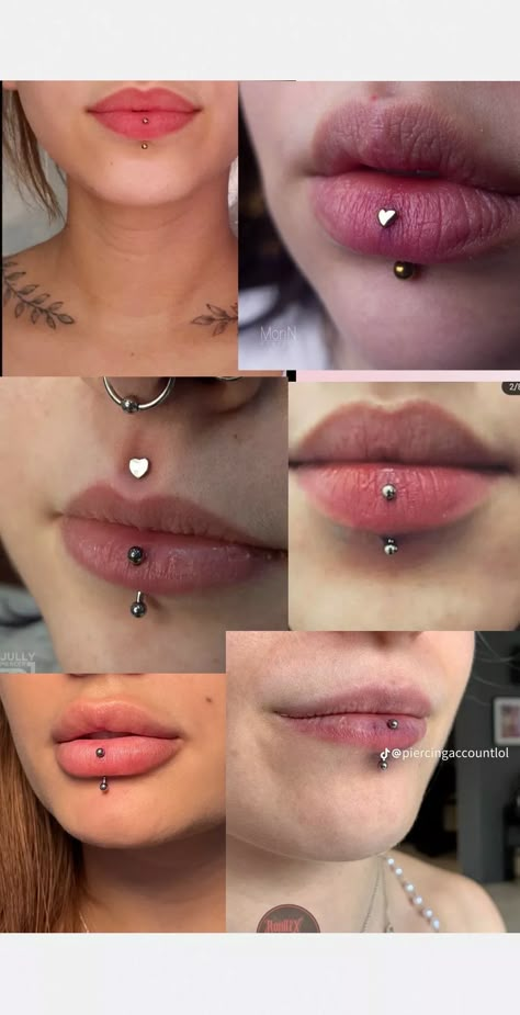 Cute Piercings Ideas Face, Face Piercings Cheek, Different Piercings Face, Cute Piercings Face, Dream Piercings, Piercings Face, Piercing Face, Vertical Labret Piercing, Pretty Piercings