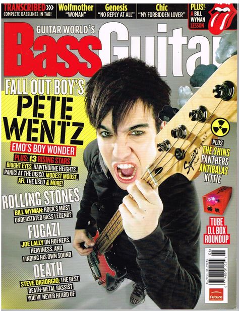 Pete Wentz Magazine, Emo Magazine Cover, Pete Wentz Live Journal, Emo Magazine, Emo Posters, Rawr Xd, Pete Wentz, Emo Guys, Scene Emo