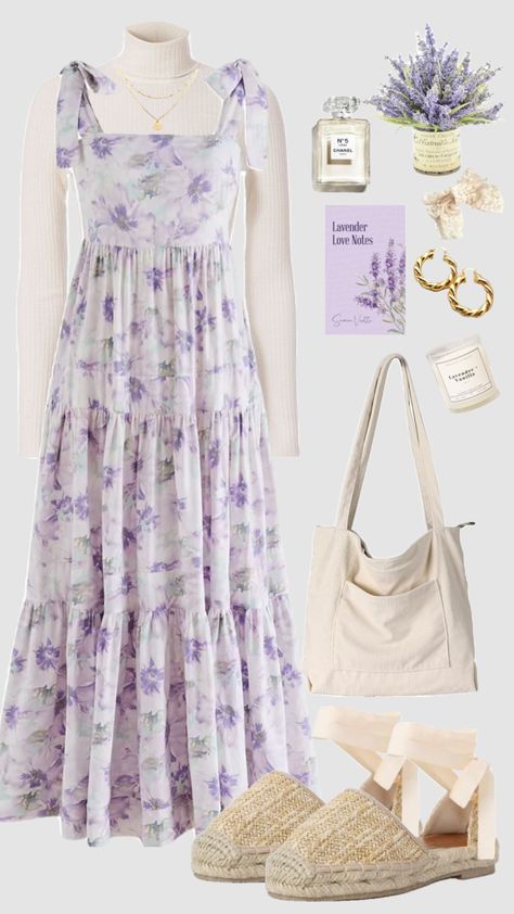 #lavender #purple #dress #maxidress #ootd #schoolfit #turtleneck #spring #summer #outfitinspo #churchoutfit #modestfashion #modesty #teacherfit Summer Skirt Aesthetic, Lavender Purple Dress, Purple Skirt Outfit, American Prom, Apostolic Outfits, Christian Outfits, Lavender Outfit, Princess Clothes, Skirt Aesthetic