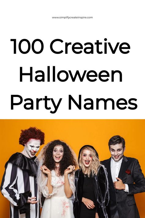 Discover a comprehensive compilation of creative Halloween party names to add a spine-chilling touch to your upcoming spooktacular gathering! Dive into this ultimate list and find the perfect name to make your event truly memorable. Halloween Party Names, Best Halloween Party, Award Names, Halloween Names, Spooky Costumes, Pj Party, Party Names, Planning Ideas, Celebration Party