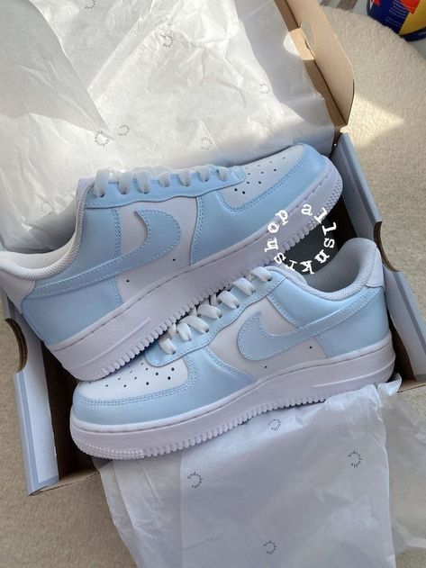 Baby Blue Nike Air Force 1 Low - Etsy | Cute nike shoes, Nike air shoes, Nike shoes air force Blue Nike Air Force 1, Air Force Baby, Blue Nike Air Force, Blue Air Jordan 1, Blue Nike Air, Nike Shoes Air Force, Back To School Shoes, Blue Jordans, Nike Air Shoes