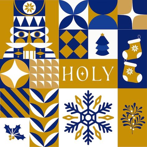 Xmas christmas seamless pattern in scand... | Premium Vector #Freepik #vector #background #holiday #art #decoration 2024 Christmas Card Trends, Geometric Christmas Design, Christmas Geometric Pattern, Christmas Graphic Design Illustration, Christmas Graphics Design, Christmas Pattern Design, Greek Christmas, Xmas Pattern, Scandinavian Holidays