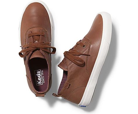 Keds  				TRIUMPH MID LEATHER 			 				TRIUMPH MID LEATHER Keds Sneakers, Sneakers For Women, Canvas Sneakers, Pull Ups, Womens Oxfords, Keds, Leather Sneakers, Leather Fashion, American Style