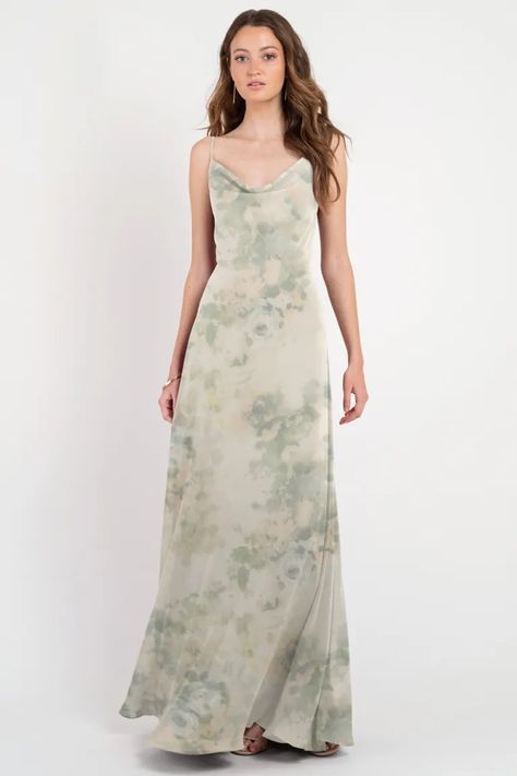 Colby Print by Jenny Yoo | Shop Online Now Soft Green Wedding Dress, Soft Neutral Bridesmaid Dresses, Reverly Bridesmaid Dresses, Fairycore Bridesmaid Dresses, January Wedding Bridesmaid Dresses, Mismatch Green Bridesmaid Dress, Mother Of The Bride Dresses Floral, Sage Floral Bridesmaid Dresses, Green Floral Bridesmaid Dresses