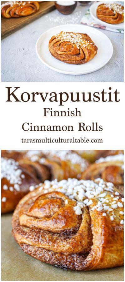 Korvapuustit (Finnish Cinnamon Rolls) on a white plate and piece of parchment. Finnish Cuisine, Yeast Free Breads, Nordic Recipe, Finnish Recipes, Scandinavian Food, Swedish Recipes, Cinnamon Rolls Recipe, Sweet Roll, European Food