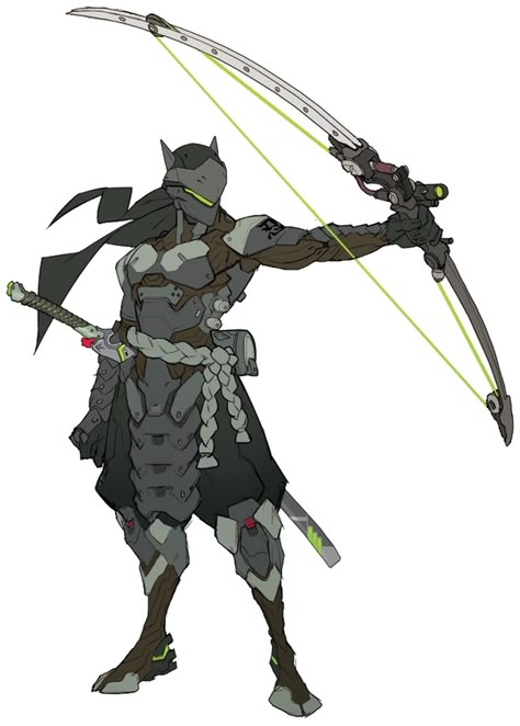 Hanzo early Development that turned into two characters, Hanzo and Genji- Overwatch Wiki Spirit Dragon, Genji And Hanzo, Samurai Concept, Stencil Drawing, Genji Shimada, Overwatch Drawings, Overwatch Genji, Overwatch Wallpapers, Futuristic Armour