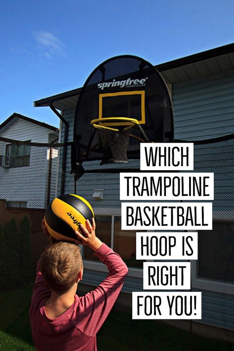 How to Choose the Best Basketball Hoop for a Trampoline Backyard Activities For Kids, Spring Free Trampoline, Baby Trampoline, Trampoline Tricks, Springless Trampoline, Trampoline Outdoor, Trampoline Basketball Hoop, Small Trampoline, Trampoline Springs