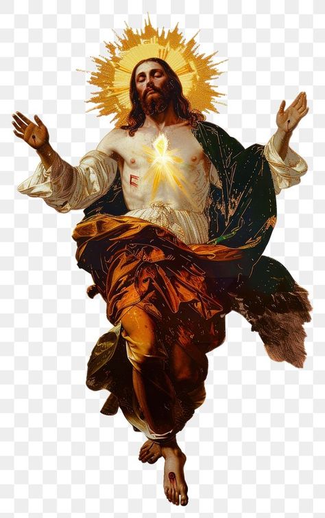 Jesus Ascension, Jesus Christ Illustration, King Painting, Aesthetics Photos, Jesus Piece, Png Heart, Resurrection Of Jesus, Christ The King, Jesus Resurrection