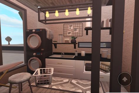 Room Bloxburg, Bloxburg Ideas, Laundry Room, Building, Quick Saves