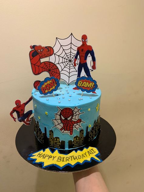 Orumcek Adam Pasta, Spiderman Cake Designs For Kids, Kue Ultah Spiderman, Character Cakes For Boys, Simple Spiderman Cake, Spiderman Pasta, Spiderman Theme Cake, Spiderman Cake Ideas, Spiderman Topper