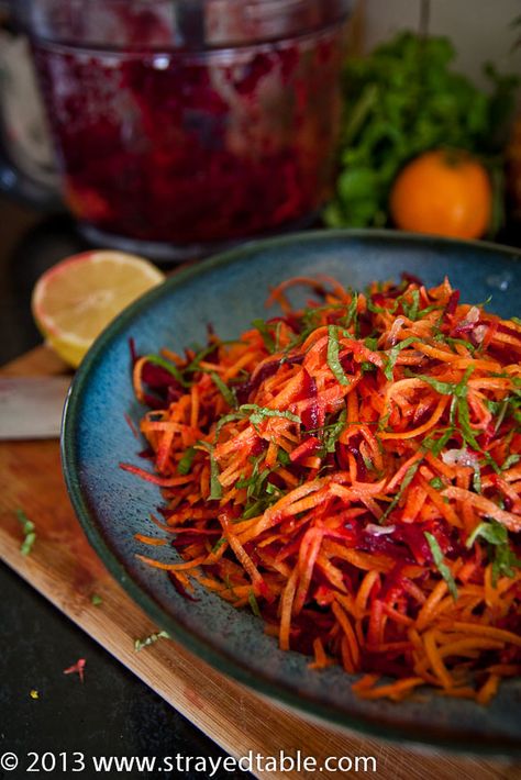 Beetroot And Carrot Salad, Lime Slaw, Cilantro Lime Slaw, Carrot Salad Recipes, Zesty Salad, Beetroot Recipes, Eating For Health, Beet Root, Meat Dish