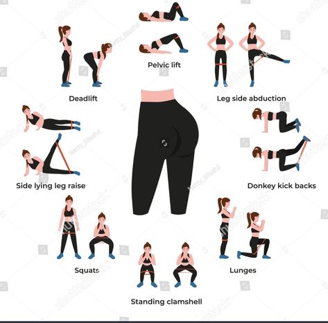 Get a resistance band and get your glutes on fire Excersise Band Workout, Resistance Bands Workout, Bands Workout, Gym Workout Plan For Women, Leg Workout At Home, Bum Workout, Mommy Workout, Resistance Band Workout, Workout Plan For Women