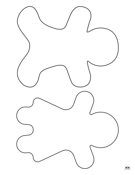 Printable Gingerbread Template-Page 8 Gingerbread Man Ornament Template, Blank Gingerbread Man Template, Gingerbread Template Printable, Gingerbread People Template, Gingerbread Boy And Girl Template, Gingerbread Outline Printable, Gingerbread Girl Template, Gingerbread Patterns Printable, Gingerbread Man Outline