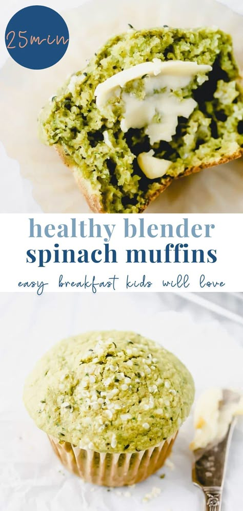 Spinach Toddler Recipes, Green Muffins, Healthy Muffins For Kids, Spinach Cake, Toddler Muffins, Blender Recipe, Spinach Muffins, Baby Muffins, Spinach Breakfast