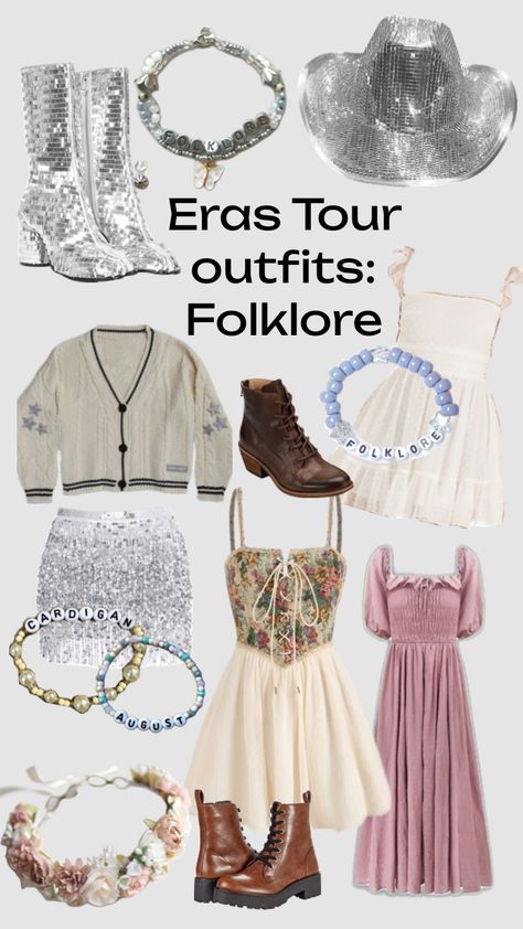 Eras tour outfits: Folklore Eras Tour Outfits Folklore, Eras Tour Outfits, January Blues, Taylor Swift Party, Taylor Swift Tour Outfits, Swift Tour, Tour Outfits, Floaty Dress, Taylor Swift Outfits