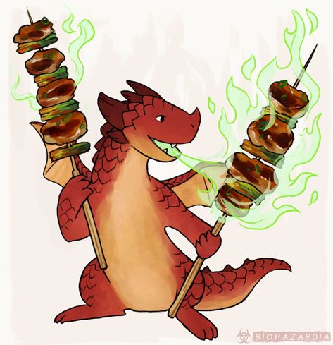 Meat Dragon by Sandara (Flamecraft) Bunny Sketches, Cook Meat, Calm Art, Alchemy Art, Dragon 2, New Board, Watch Wallpaper, Apple Watch Wallpaper, A Chef