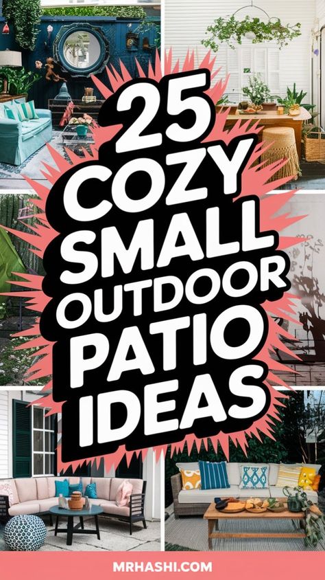 Transform your Small Garden With Seating Area with these 25 Cozy Small Outdoor Patio Ideas! A Small Garden Sofa, warm lighting, and a touch of California Outdoor Patio style can instantly upgrade your outdoor vibe. Even Awkward Patio Spaces can become stylish retreats with the right decor. Small Outdoor Seating Ideas, Small Covered Patio Decorating Ideas, Small Patio Set Up Ideas, Outside Sitting Area Ideas, Patio Off Deck, Garden With Seating Area, Townhouse Patio Ideas, Garden With Seating, Decorating A Patio