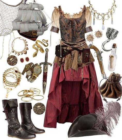 pirate costume Outfit | ShopLook Female Pirate Ren Faire, Pirate Renn Faire, Pirate Costume Women Diy, Pirate Outfit Diy, Female Pirate Outfit, Pirate Aesthetic Female Outfit, Rein Fair, Pirate Costume Women, Diy Pirate Costume