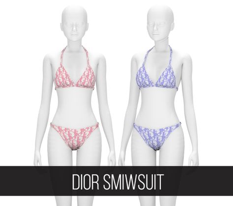 DIOR... - FIFTHS CREATIONS Dior Swimsuit, Dior Clothes, Sims 4 Piercings, San Myshuno, Sims 4 Download, Free Sims 4, The Sims 4 Packs, Tumblr Sims 4, Sims 4 Cc Folder