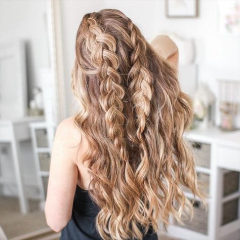 Half Up Dutch Braids and Bubble Fishtails | MISSY SUE Missy Sue, Dutch Braids, Long Curly, Half Up Half Down, Half Up, Curly Hair, Bobby Pins, Braids, Hairstyles