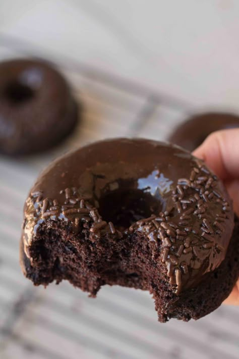 Chocolate Donuts Baked, Pumpkin Donuts Recipe, Donut Baking Pan, Lifestyle Of A Foodie, Doughnut Recipe Easy, Homemade Donuts Recipe, Small Batch Baking, Baked Donut Recipes, Chocolate Donut