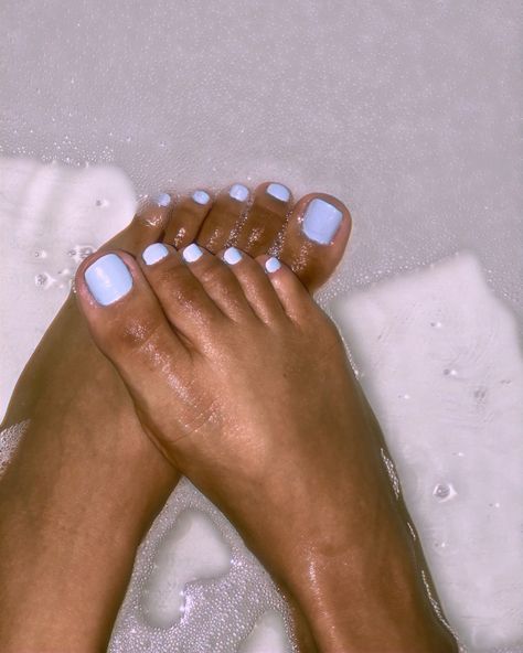 Cute Pedicures, Baby Blue, Blue