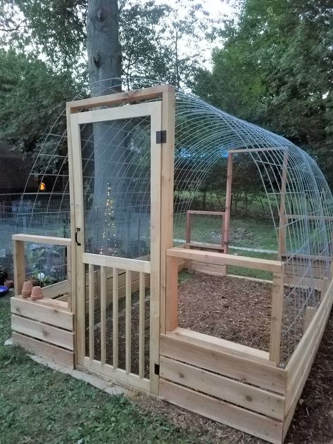 Cattle Panel Greenhouse, Patio Ideas Backyard, Ideas Backyard Patio, Simple Greenhouse, Backyard Patio Ideas, Backyard Patio Furniture, Diy Greenhouse Plans, Design Backyard, Outdoor Greenhouse