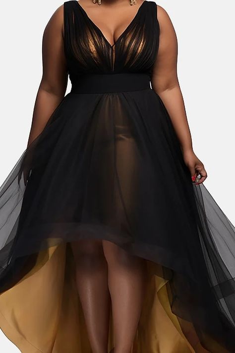 Plus Size Best Sellers Trendy Clothing | Xpluswear Plus Size Gala Dress, Black Tie Event Dresses, Tulle Midi Dress, Black Dresses Classy, Elegant Mini Dress, Plus Size Gowns, Plus Size Cocktail Dresses, Plus Size Formal, Plus Size Party Dresses