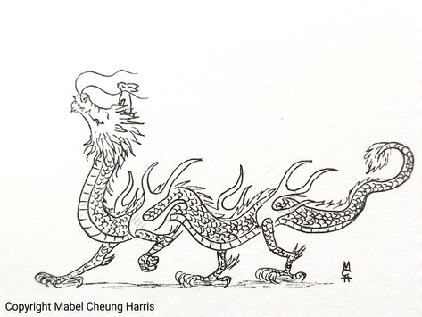 Black and white image, pen and ink drawing, of chinese dragon walking along with rabbit friend on his head.  Both with eyes closed, looking happy and content. Dragon And Rabbit, Witchy Doodles, Rabbit Sketch, Hello Weekend, Year Of The Rabbit, Year Of The Dragon, Chinese Dragon, Chinese Culture, Chinese Zodiac