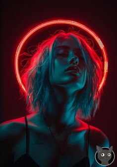 Neon Portrait Photography, Neon Light Portrait, Drawing With Light, Neon Portrait, Colour Gel Photography, Colorful Portrait Photography, Shadow Drawing, Photoshop Tutorial Design, Color Vibe