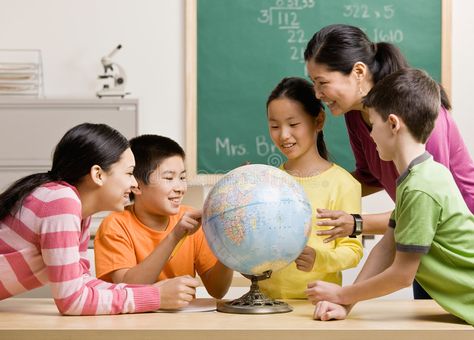 Teacher and students viewing globe in classroom. Teacher and students viewing gl , #Affiliate, #viewing, #students, #Teacher, #geography, #classroom #ad Geography Classroom, Teacher Aesthetic, Male Teacher, Reading Teacher, Global Education, Free Teaching Resources, Professional Development, Best Teacher, Teaching English