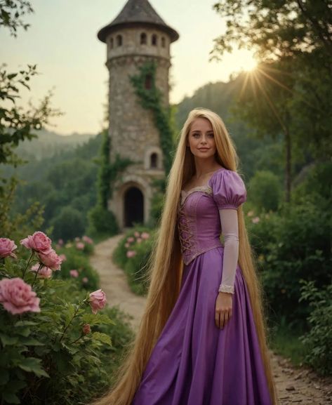 #superlonghair on Instagram | Hashtags Disney Princess Dress Aesthetic, Repunzel Dress, Princess Dress Aesthetic, Tangled Dress, Disney Princess Gowns, Tangled Cosplay, Long Hair Aesthetic, Tangled Costume, Rapunzel Outfit