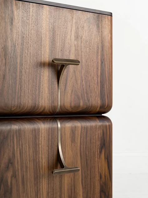 Alba File Cabinet Wood File Cabinet, Table Detail, Bronze Pulls, Wood File, Cabinet Detailing, Joinery Details, Furniture Details Design, Cabinetry Design, Hanging Files