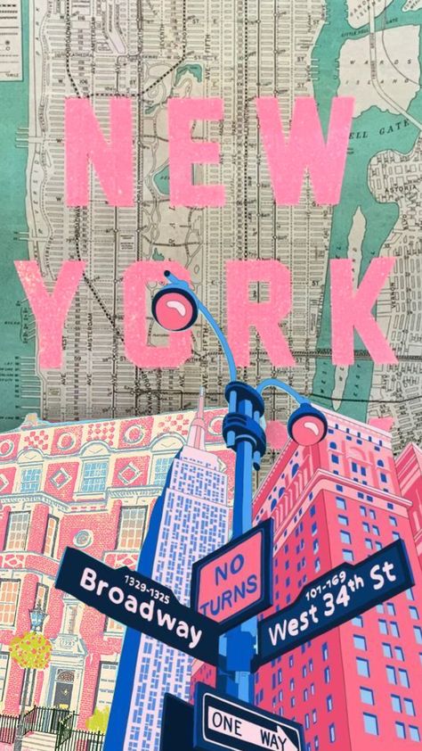 Poster Prints New York, Nyc Poster Aesthetic, Shut Up Wallpapers, Urban Poster Design, Poster Prints Aesthetic Pink, New York City Wallpaper, Wallpapers Iphone Aesthetic, Aesthetic New York, New York Wallpaper