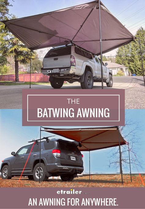 F150 Mods, Batwing Awning, Roof Rack Tent, Awning Roof, Truck Bed Tent, Camper Awnings, Camping Products, Camping List, Mini Bus