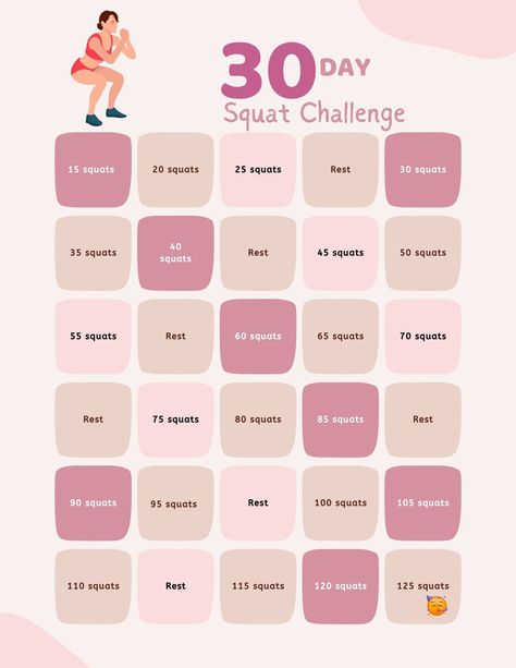 30 Day Squat Challenge 30 Day Workout Challenge For Beginners, Workout Challenges For Women, 30 Day Healthy Eating Challenge, Fitness Challenge 30 Day, Office Workout Challenge, Squat Challenge For Beginners, 30 Day Challenge Fitness, Diet Workout Plan, 75 Soft Challenge