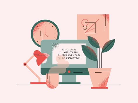 Poster Grafico, Graphic Design Careers, Modern Office Desk, Flat Design Illustration, Design Career, Illustration Style, Flat Illustration, Design Thinking, Design Website