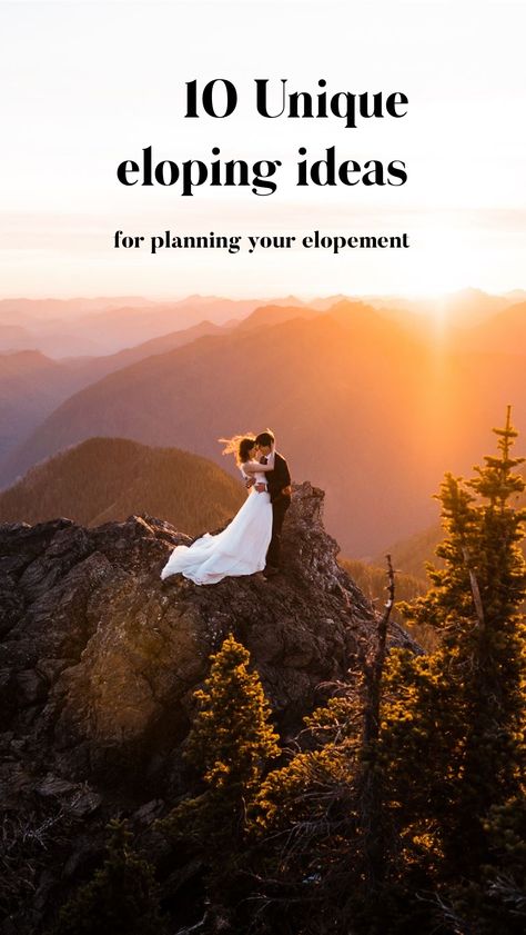 Nature Elopement Ideas, Adventure Elopement Ideas, Unique Elopement Ideas, Eloping Ideas, Unique Wedding Photo Ideas, Nature Elopement, Intimate Elopement Ideas, Unique Elopement, Elopement Planning