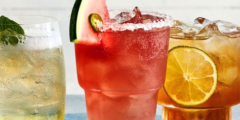 12 Topo Chico Cocktails That Are Easy-Sipping and Oh-So Refreshing | Southern Living Watermelon Cocktail Recipes, Watermelon Refresher, Spicy Watermelon, Watermelon Margaritas, Southern Porch, Watermelon Sangria, Southern Living Recipes, Watermelon Cocktail, Watermelon Drink