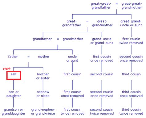 Easy way to understand the difference between "second" cousins and cousins "once removed" Relationship Chart, Tree Project, Family Ancestry, Genealogy Chart, Second Cousin, Family Tree Chart, Family Relations, Ancestry Genealogy, Family Research