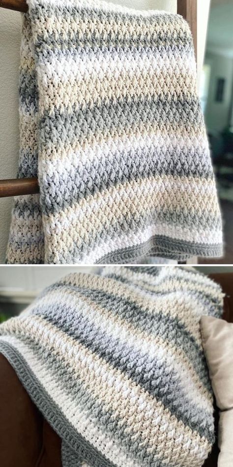 Dreamy Alpine Stitch Ideas - Free Patterns and Inspiration | Crochetpedia Cozy Cottage Crochet Blanket, Crochet Alpine Stitch Blanket Free Pattern, Grey Blanket Crochet, Crochet Fade Blanket, Colors For Crochet Blanket, Alpine Blanket Crochet Pattern, Crochet Afghan Patterns Free Throw Blankets Mary Maxim, Free Tunisian Crochet Blanket Pattern Free, Free Crochet Blankets For Men